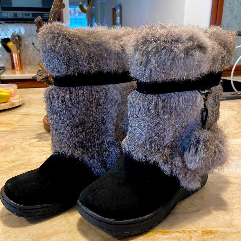 Bearpaw Tama Suede Rabbit Fur & Wool Lined Boot